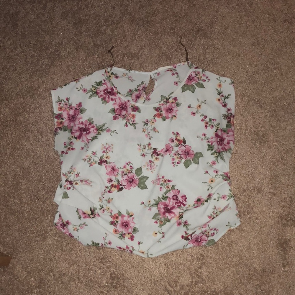 Cream floral shirt